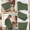 Sweetyweee 3 Pack Women's Thermal Maternity Shirts Fleece Lined Long Sleeve Tops Split Side V Neck Pregnancy Clothes(Sage Green, Burgundy Red, Black,Large)