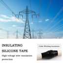 Waterproof Silicone Tape 1 in x 16.5 Ft Extra Strong Waterproof Rubber Leak Proof Sealing Tape Silicone Rubber Self-amalgamating Tapes for Emergency Pipeline Repair Cable Bandage Tool Fixing (0.8mm Thickness)