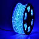 DINGFU 50ft 360 LED Waterproof Rope Lights, 110V Connectable Indoor Outdoor Blue Rope Lights for Outside, Deck, Patio, Pool, Camping, Bedroom Decor, Landscape Lighting and More (Blue)