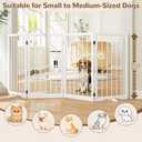 Cideny 32" Extra Tall Free Standing Dog Gate Indoor, Foldable Pet Gate
