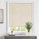 LazBlinds Cordless 1" Vinyl Mini Blinds for Indoor Windows - Light Filtering Horizontal Window Blinds & Shades, 34" W x 48" H, Beige
