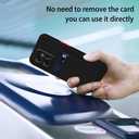 Compatible with Redmi Note 12 4G Case Silicone with Card Holder Black, for Redmi Note 12 4G Phone Case Silicone Liquid Shockproof Protective Slim Cover (Black)