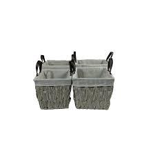 Oval Water Hyacinth Basket 3Pcs