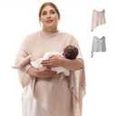 Momcozy Ultra-Light Nursing Cover for Breastfeeding, Soft Breathable Tencel Lyocell Fabric, Multi-Use Feeding Shawl, Newborn Essentials Must Haves(Shallow Brown, Plus)