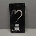 KEGOUU Oven Mitts and Pot Holders 6pcs Set, Kitchen Oven Glove High Heat Resistant 500 Degree Extra Long Oven Mitts and Potholder with Non-Slip Silicone Surface for Cooking (Black)