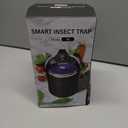 Fly Trap Indoor, 3 in 1 Fruit Fly Traps for Indoors Gnat Traps for House Indoor, Smart Flying Insect Trap Bugs Light Mosquito Catcher with 10 Refills, Ideal for Kitchen, Graden, RV, Office - Black