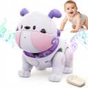 Baby Toys for 6-12 Months: Musical Crawling Dog Toy with Dancing, Recording & Lights, First Birthday Gift for Boys & Girls, Tummy Time Sensory Toy for Toddlers 1-3