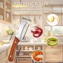 3Pcs Multifunctional Vegetable Peeler, 2-in-1 Multifunctional Vegetable Peeler with Wooden Handle & Stainless Steel Blade, Built-in Bottle Opener, Fruit & Vegetable Kitchen Peeling Tool
