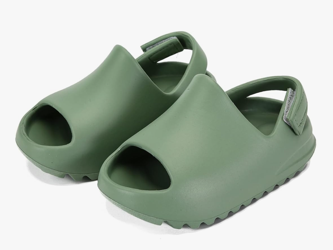 Toddler Little Kids Slides Sandals for Boys Girls Summer Slip-On Slide Slippers Sandals for Baby Kid Anti-slip Water Shoes Size 2.5