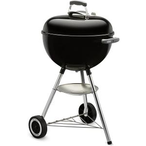 Weber Original Kettle Charcoal Grill, 18-Inch, Black Classic Outdoor BBQ Grill with OneTouch Cleaning System & Precise Temperature Control Dampers