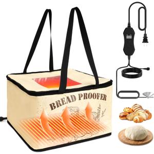 Sourdough Bread Proofer Warming Box Foldable Bread Warming Mat Collapsible Proofing Box for Dough Yogurt Fermentation with Adjustable Temperature & Timer Controller