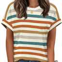 WIHOLL Womens Tops Short Sleeve Shirts Summer Outfits 2026 Spring Dressy Casual Clothes Clothing (M)