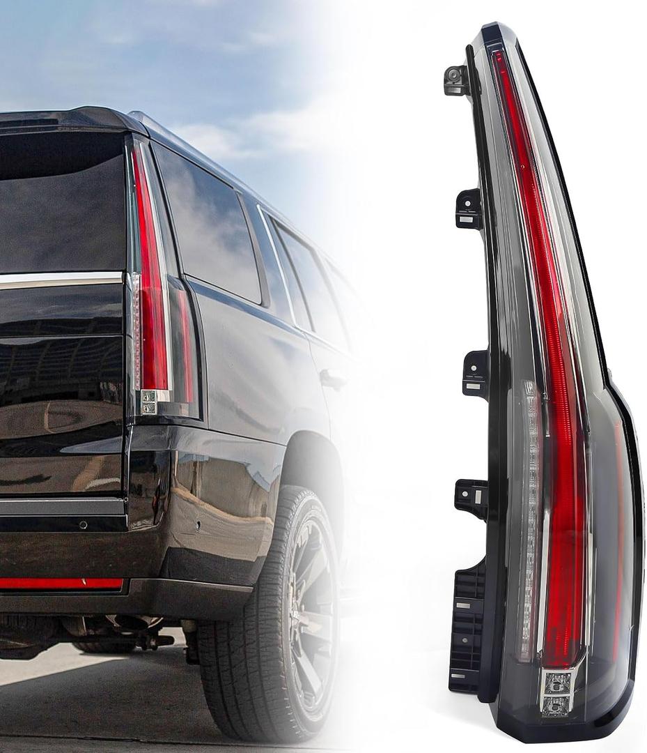 Huray Right LED Tail Light Fit for Cadillac Escalade 2015-2020 RH Taillight Rear Brake Lamp Assembly OE Style Accessory Replacement for GM2801277 84214004 (Passenger Side)