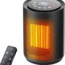 ZAFRO Space Heater for Indoor Use, Portable Electric Heaters with Digital Display and Remote, 2025 Upgraded, 24H Timer, 5 Mode, Thermostat, 1500W PTC Ceramic Fast Heat Safety for Home Office Bedroom