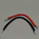 2 AWG Battery Cable 2 Gauge Battery Inverter Cables with 3/8 in Lugs Pure Copper Power Inverter Wire Set for Solar Marine Boat RV Car Motorcycle (3FT, 1 red +1 black cable)