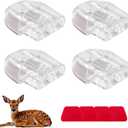 4 PCS Deer Whistles for Cars, Avoid Collisions Animal Alert Device with Adhesive Tapes, Universal Deer Warning Whistle for SUVs Trucks Motorcycles, Car Accessories (White)