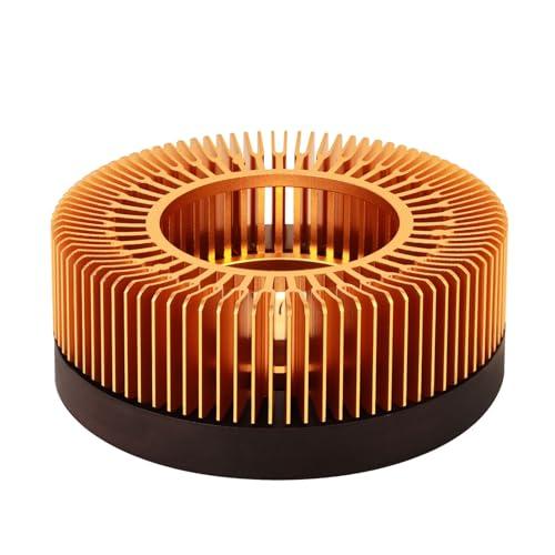 Teapot Warmer, JUKFITA Durable Tea Warmer for Heating Tea, Coffee, Milk & Food, Made Aluminum & Wood, Compatible with Most Standard Teapots