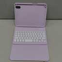 Cousper for iPad mini 7 Keyboard Case A17 Pro 2024/iPad Mini 6 Generation Case with Keyboard 2021 8.3 Inch, Pencil Holder, 7 Color Backlit Detachable Keyboard Cover for iPad mini 7th/6th Gen,Purple