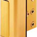 Prime-Line U 10826 Door Reinforcement Lock  Add Extra, High Security to your Home and Prevent Unauthorized Entry  3 Stop, Aluminum Construction, Gold Anodized Finish (Single Pack)