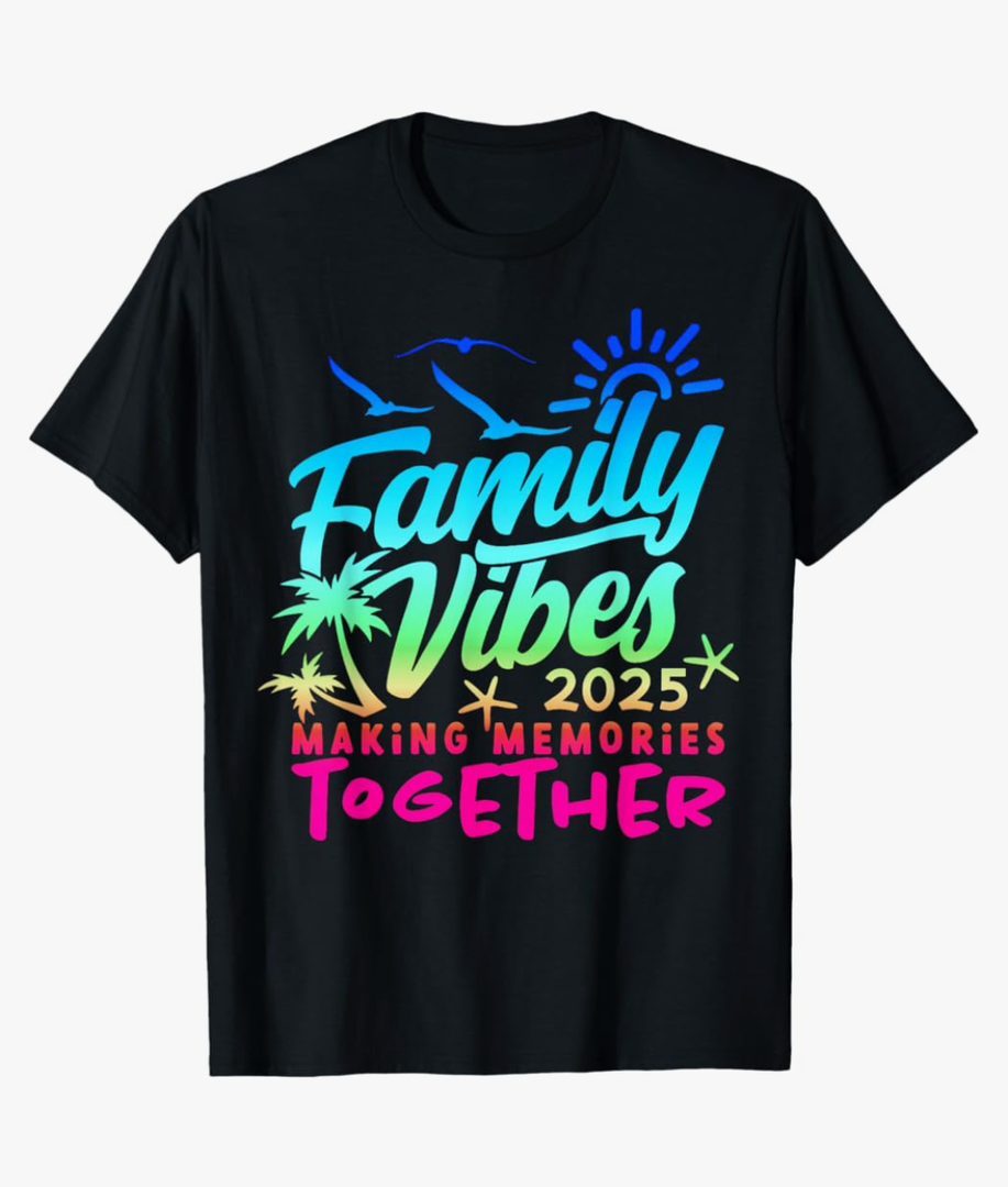 Family Vacation 2025 Beach Matching Family Summer Vacation T-Shirt L