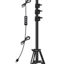 1 Pack LED Video Light with 63'' Tripod Stand, Obeamiu 2500-8500K Dimmable Photography Studio Lighting for Video Film Recording/Collection Portrait/Live Game Streaming/YouTube Podcast, USB Charger