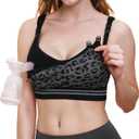 Momcozy Pumping Bra Hands Free | Seamless Nursing Bras for Pumping | Breast Pump Bra with Fixed Padding, Wireless, XL