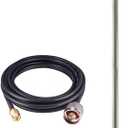 1090MHz ADS-B Antenna-Omni Fiberglass Antenna 12dbi 45inch with 32.8ft SMA Cable for Aviation (12dBi 1.1meters length)