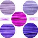 Craft Pipe Cleaners, 500pcs 5 Colors Purple Pipe Cleaners Craft Supplies Chenille Stems for Handmade Gift Flower Bouquet DIY Art and Craft Projects (6 mm x 12 Inch)