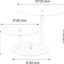 CECOLIC 2 Tier Clear Cake Stand Acrylic Cupcake Display Holder Dessert Pastry Tower for Weddings, Birthdays, Anniversaries, Baby Showers, Afternoon Tea Parties Dcor (10 Inches)
