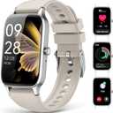 Fitness Tracker for Women Men, Activity Smart Watch Compatible with Android iPhone, Step Counter with 110+ Sports, Sleep Monitor, Calorie Counter, IP68 Waterproof (Starlight, 1.57)
