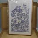 Large Classic Chinoiserie Flower Framed Canvas Wall Art Set, Minimalist Blue and White Floral Wall Decor, Navy Watercolor Botanical Blossom Artwork for Living Room,Bedroom-16 x24 x3 Pack of 3