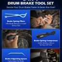 Orion Motor Tech Drum Brake Tool Kit, 3 pc Drum Brake Adjustment Tool Set with Brake Spring Compressor Tool and Brake Spoon, Double Ended Brake Spring Pliers for Brake Spring Removal and Installation