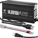 12V 10A Lithium Battery Charger 14.6V LiFePO4 Battery Charger Smart Charger with Anderson Connector Indicator Special for Lithium LiFePO4 Deep Cycle Rechargeable Batteries of Boat, RV