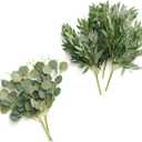 Ling's Moment Artificial Plants Eucalyptus Salix Branches, 18"Tall Fake Willow Greenery Filler Decor w/ Stems, Realistic Texture Plant Decor for Wedding Bouquets/ Table Centerpieces, Room/ Office/ Outdoor
