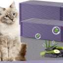 Cat Pad Refills for Litter Box, 16.9"x11.4" Odor Control Cat Pee Pads with Activated Carbon for Breeze Litter System(50Counts/Purple)