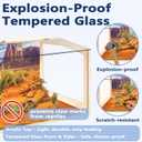 PROLEE Bearded Dragon Tank, Lizard Tank with Clear Tempered Glass Roof, Anti-Scratch Reptile Enclosure, Reptile Tank Built-in Light Fixtures with Switch (48X20X20inch,80 Gallons)