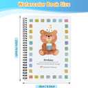 Watercolor Workbooks Coloring Book, Beginner Friendly Painting Kit, Detailed Steps, Creative Exploration Watercolor Book with Paint Set for Adults Teens (Bear Cake, With paint)