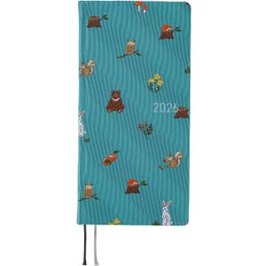 Hobonichi Techo 2026 Pocket Diary, Weeks MEGA, English Version, Bow & Tie: In the Forest, January Start, Weekly Planner, Left-type Weekly, Slim Vertical, Grid Memo, 219 Pages