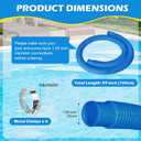3 Pcs 1.25" Pool Hose, 59" Long Accessory Pool Pump Replacement Hoses, Compatible with All Above Ground Pool Filter Pumps that Use 1 1/4 Diameter Hoses