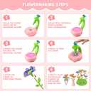 XIKBDU DIY Art Flower Toys, Arts and Crafts Activity Kit for Kids Ages 3-12, Fabric Bouquet Craft with Light&Music for Toddler, Christmas Birthday Gifts for 3 4 5 6 7 8 9 10 11 12 Year Old Girl