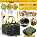 PAWZIDEA Expandable Pet Carrier Airline Approved, 18"×11"×11" Small Dog Carriers, Collapsible Top-Load Cat Carrier for 2 Cats Under Seat, Soft-Sided Puppy & Animal Travel Bag, ID Card, Up to 15lbs