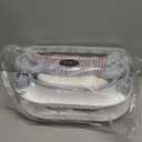 MoreFeel Collapsible Baby Bathtub for Newborn with Thermometer & 1 Hooded Towel & 1 Soft Floating Cushion,Portable Travel Bathtub with Drain Hole, Durable Foldable Baby Tubs for Infants to Toddler (Grey)