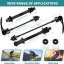 Bike Quick Releases Set, 1 Pair MTB Quick Release Bicycle Hub Road Mountain Bike Front & Rear Axle Hollow Shaft Set with 25mm Wheel Hub Steel Ball for Road Bike, Mountain Bike