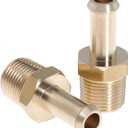 Fuel Hose Fitting Adapter Replaces 65380 Fuel Line Fittings for Holley 12-289-11 and 350 SBC Fuel Pump for Holley 12-803 Bypass Pressure Regulator for Ford Mustang 289 3/8 Inch NPT to 3/8 Inch Barb