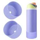 BKBY 2PCS Silicone Water Bottle Boot, Compatible with Owala 24oz 32oz 40oz, Protective Anti-Scratch & Anti-Dent No Noise Sleeve Cover for FreeSip/Twist/Flip Water Bottles (Retro Boardwalk, 24oz)