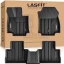LASFIT Floor Mats for Toyota RAV4 2019-2025 (Not Fit Hybrid) All Weather Automotive Floor Mats for RAV 4 TPE Custom Fit Floor Liner 1st & 2nd Row Car Mat Accessories, Lifespan 5 Years+, Black