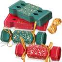 50 Packs Christmas Cracker Kit No Snap Xmas Party Table Favors Snowflake Reindeer DIY Christmas Party Cracker Candy Boxes for Holiday Dinner Decoration Gift (Snowflake)