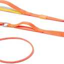 HowGo Slip Lead Dog Leash with Padded Handles | Lightweight Dog Training Leash with 360Swivel Anti-Tangle | Heavy-Duty Lead and Collar for Large Medium and Small, No-Pull Walking (Orange, 5.0FT)