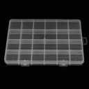 2 x 2pcs 24 Grids Clear Plastic Organizer Box Fixed Compartment Storage Container for Craft, Beads, Jewelry, Small Parts, 7.4X5.1X0.86 INCH
