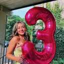30 Balloon Number, Hot Pink Number 30th Birthday Balloons 40 Inch, 30 Years Old Hot Pink Birthday Decorations for Men Women, 30th Anniversary Decorations